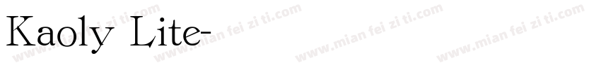 Kaoly Lite字体转换